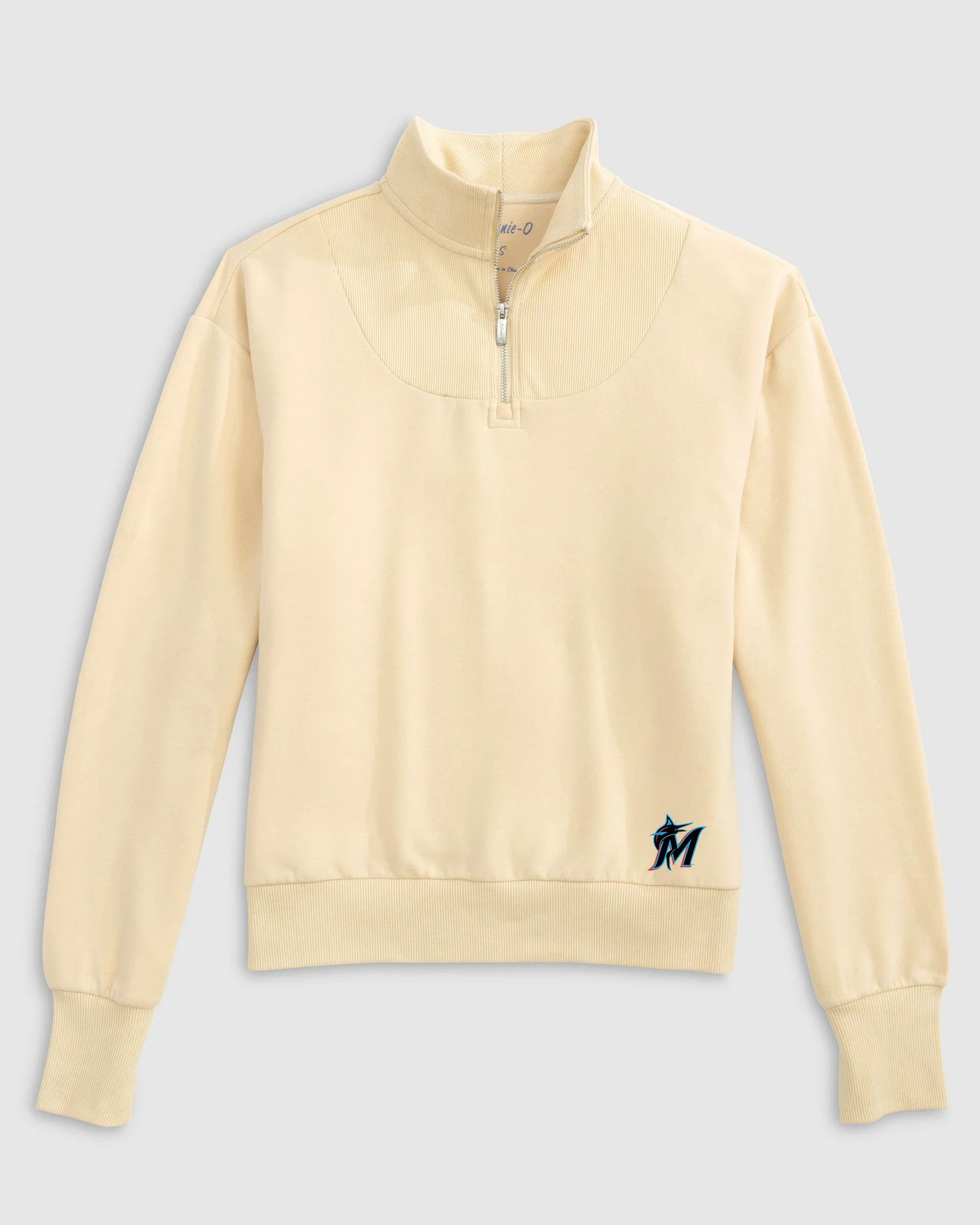 Women's Miami Marlins Naomi Rib Knit 1/4 Zip sold by Johnnie-O product image thumbnail 2