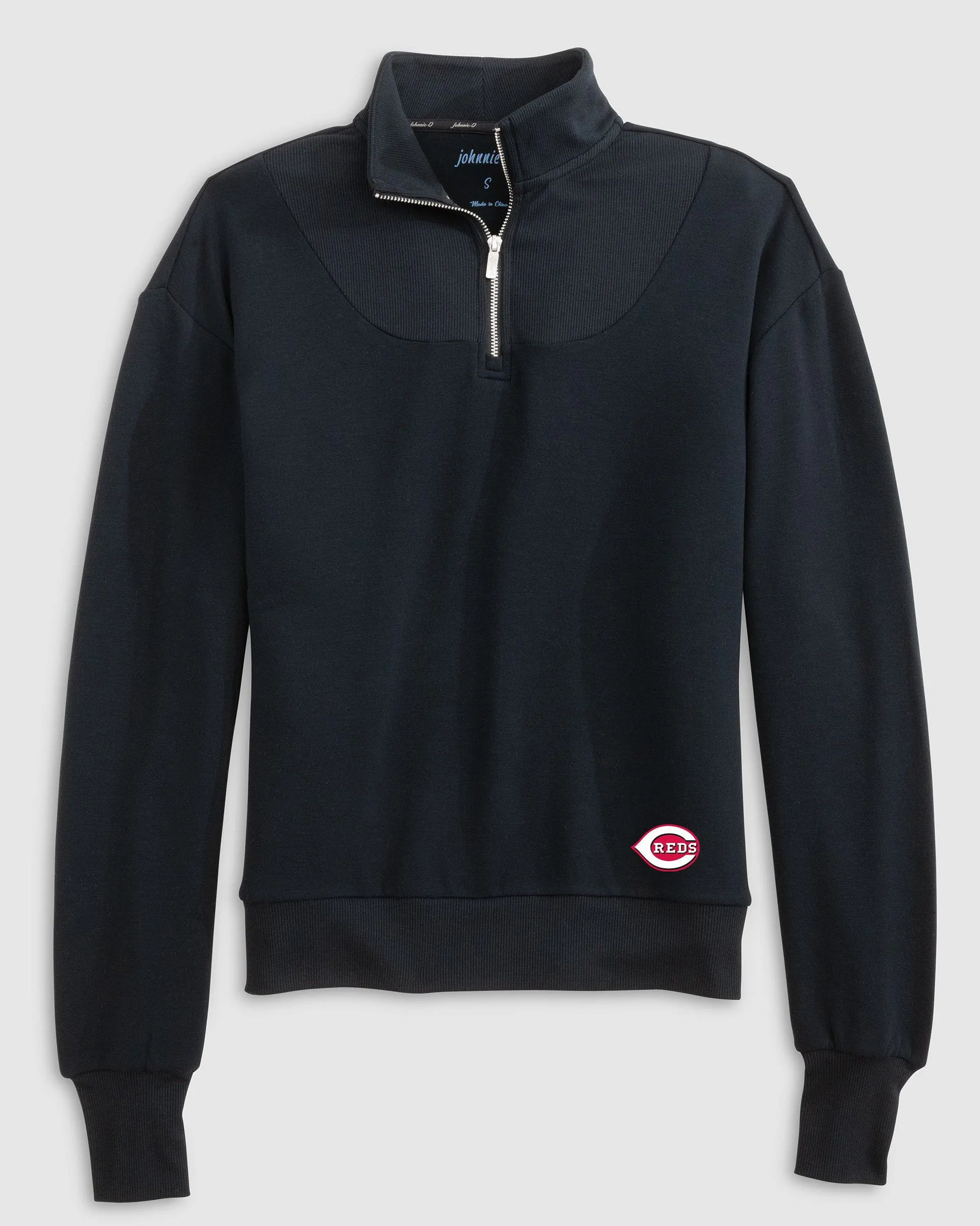 Women's Cincinnati Reds Naomi Rib Knit 1/4 Zip sold by Johnnie-O
