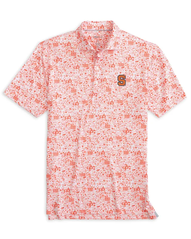 Syracuse Tailgater Printed Jersey Performance Polo sold by Johnnie-O