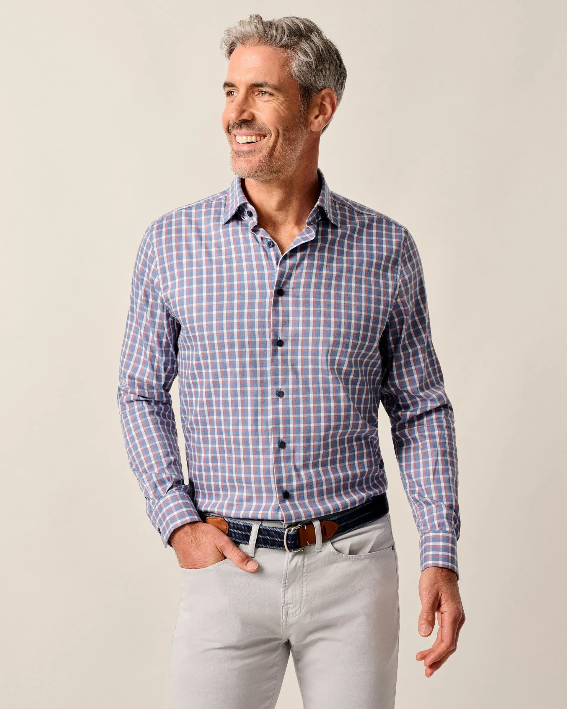 Natural Performance Button Down Shirt - Robertson sold by Johnnie-O