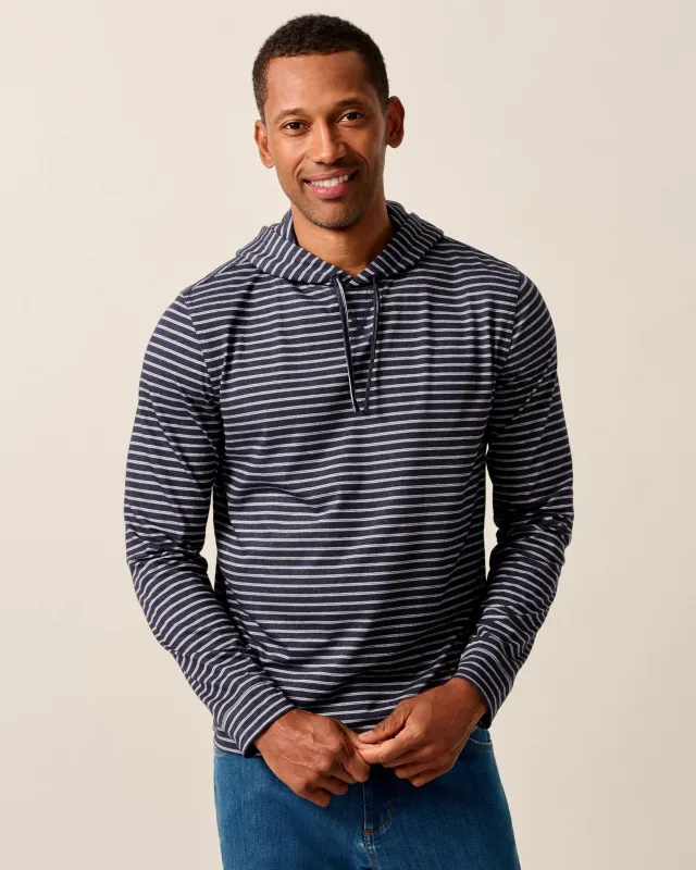 Wycliff Striped Long-Sleeve T-Shirt Hoodie sold by Johnnie-O