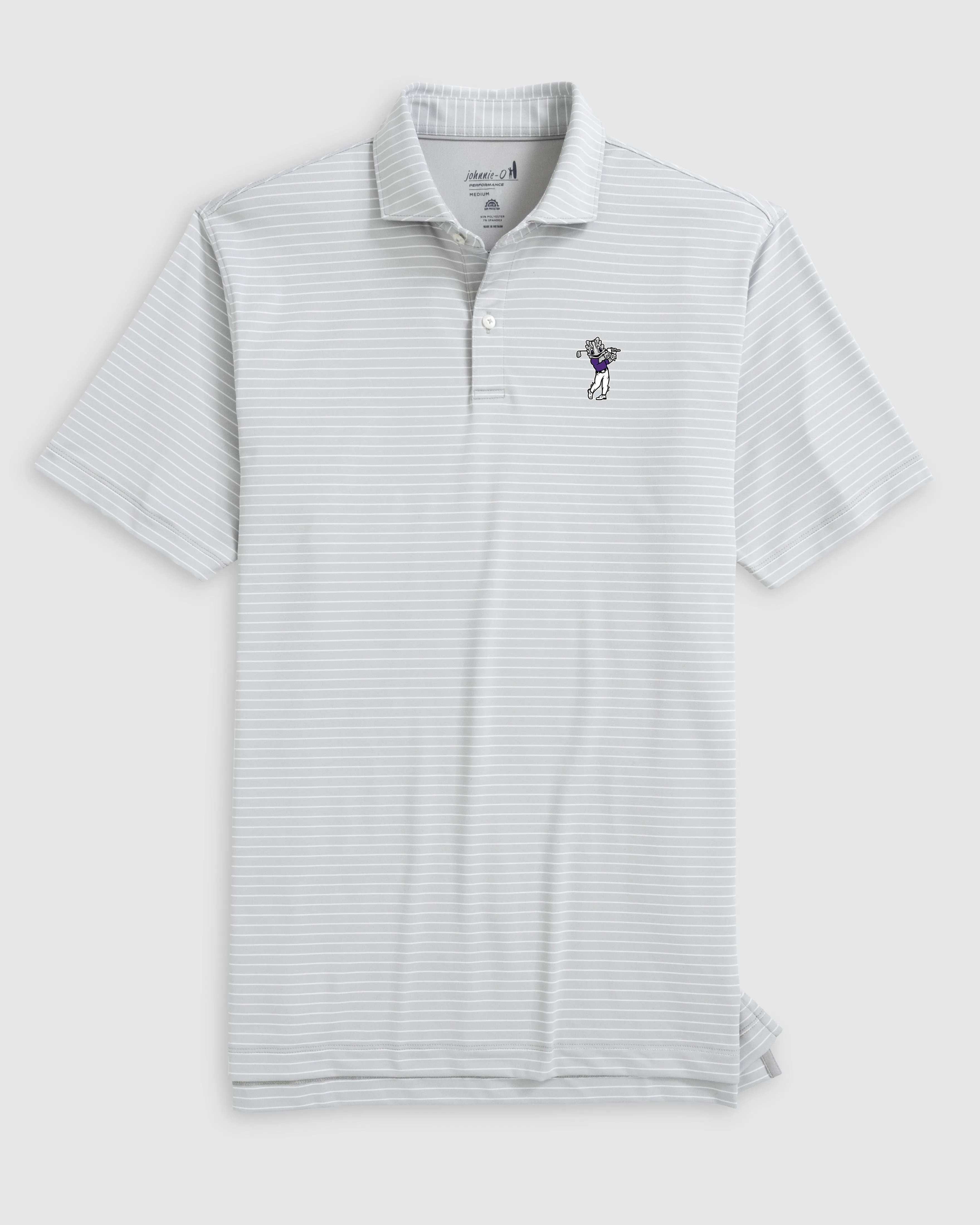 Texas Christian Beau Striped Performance Jersey Polo - Golf Logo sold by Johnnie-O product image thumbnail 3