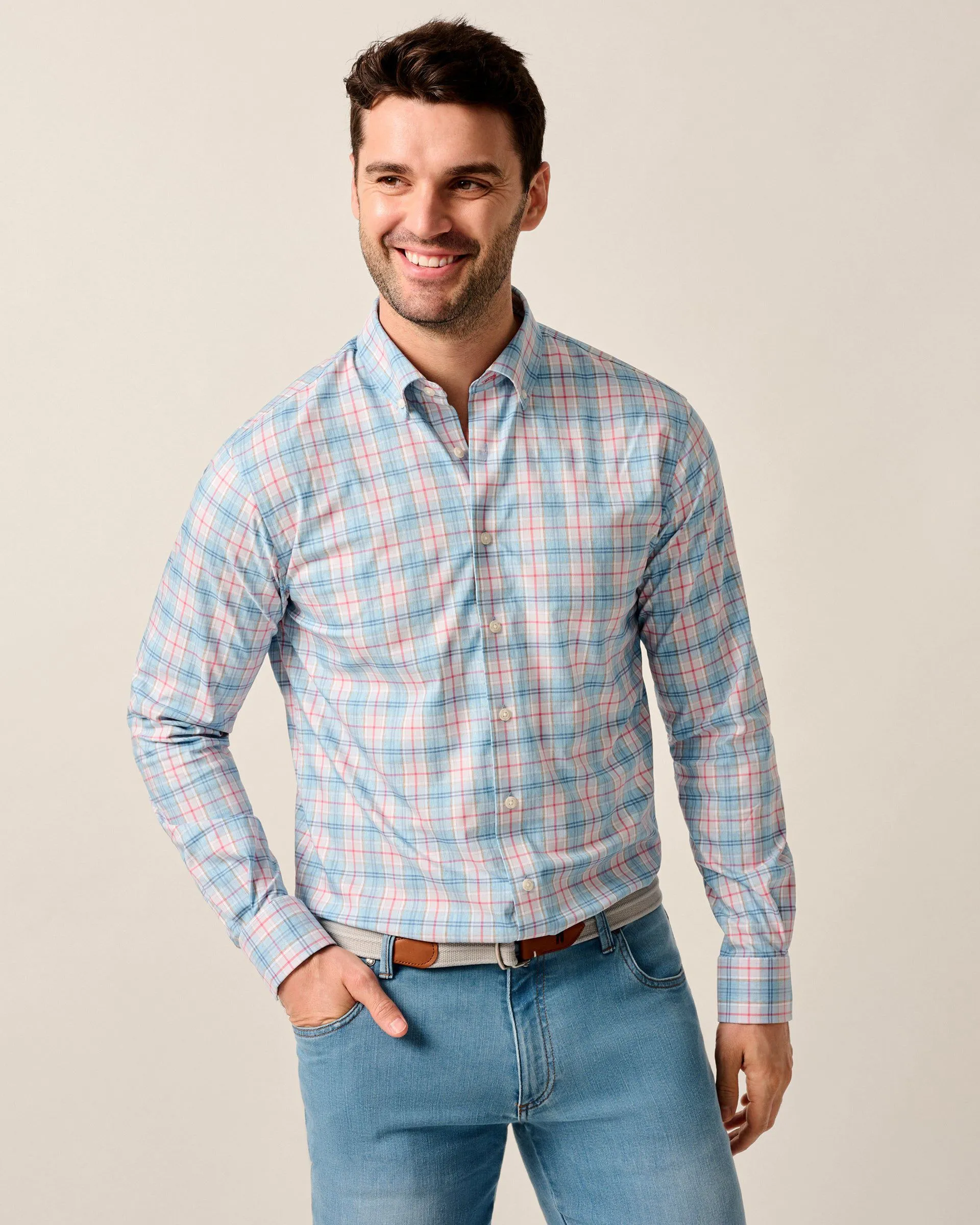 Everyday Performance Button Down Shirt - Lanes sold by Johnnie-O