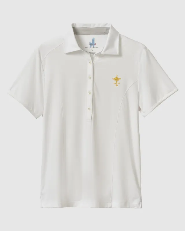 Women's Ryder Cup Angela Performance Polo - Trophy Logo sold by Johnnie-O