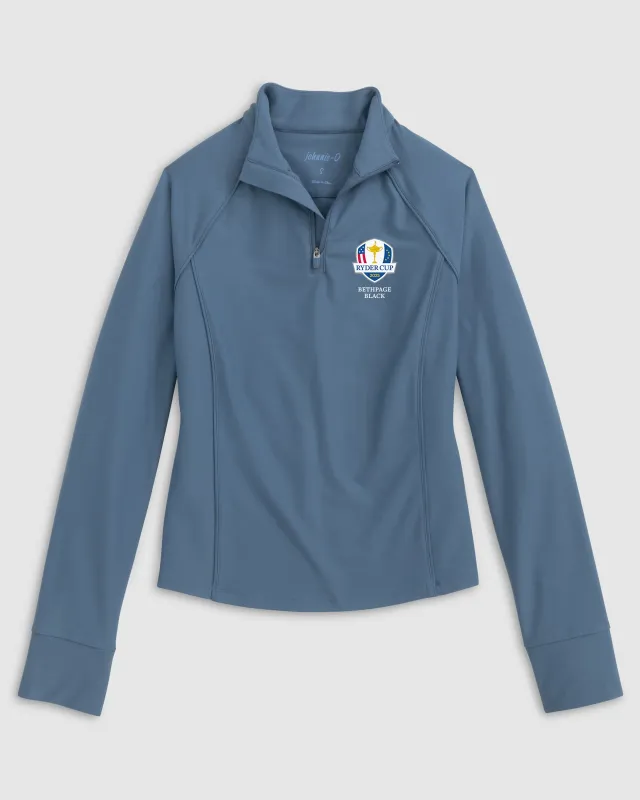 Women's Ryder Cup Jasmine Striped Performance 1/4 Zip sold by Johnnie-O