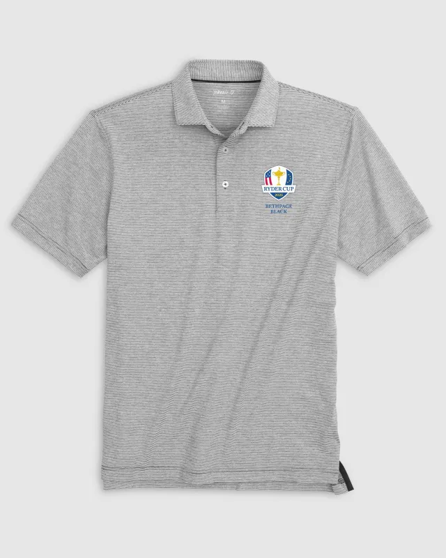 Ryder Cup Lyndonn Striped Performance Jersey Polo sold by Johnnie-O