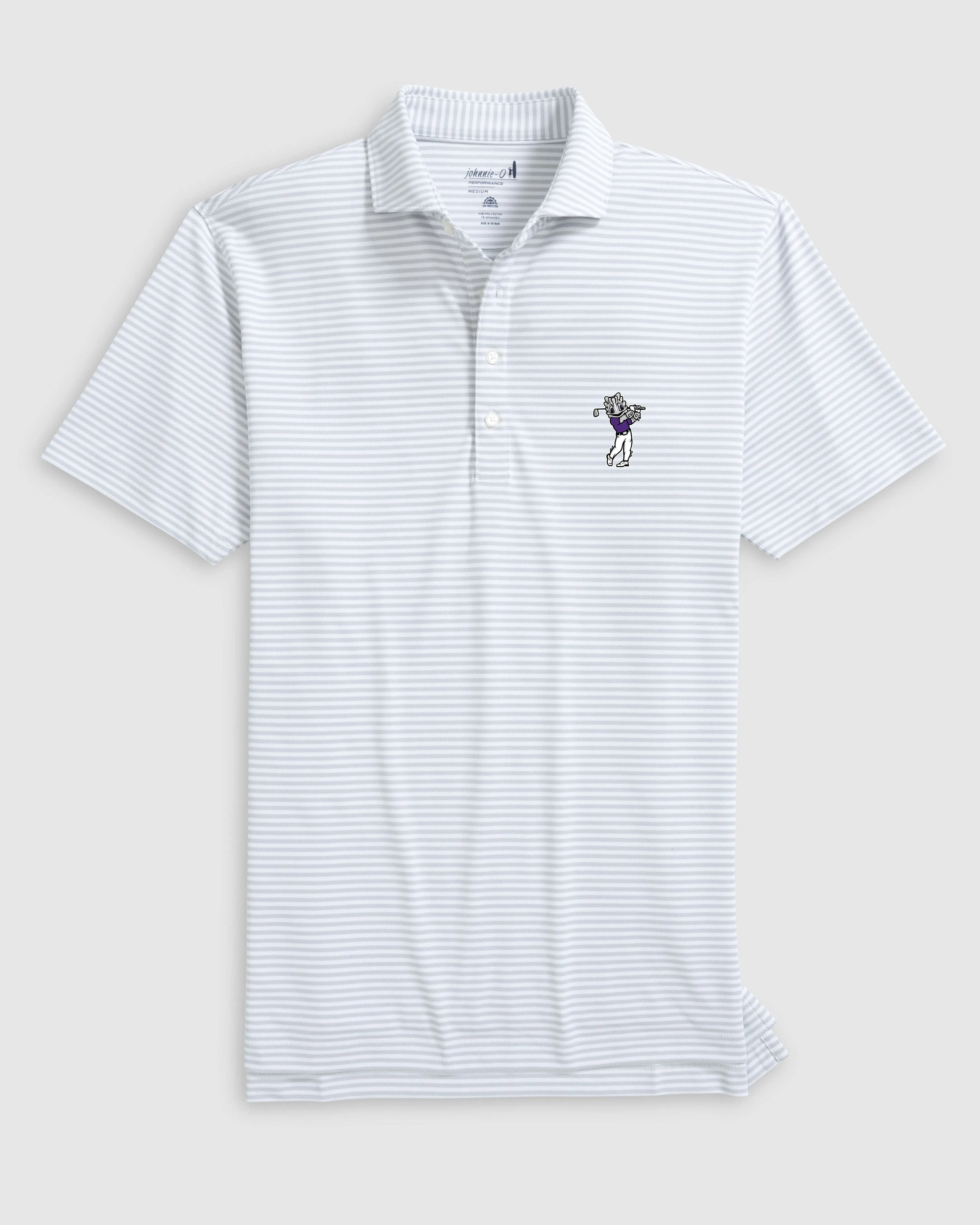 Texas Christian Stetsons Performance Mesh Polo - Golf Logo sold by Johnnie-O