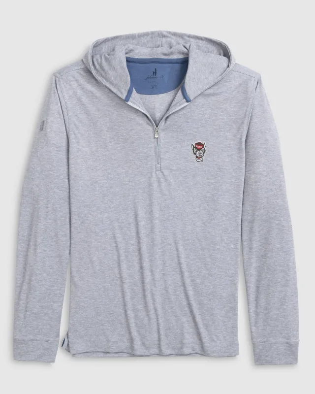 NC State Watters Drirelease® Performance Hooded 1/4-Zip - Wolf Head Logo sold by Johnnie-O