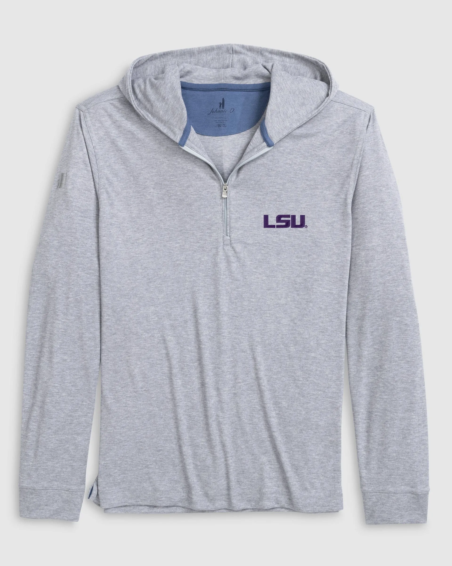 Louisiana State Watters Drirelease®Performance Hooded 1/4-Zip sold by Johnnie-O