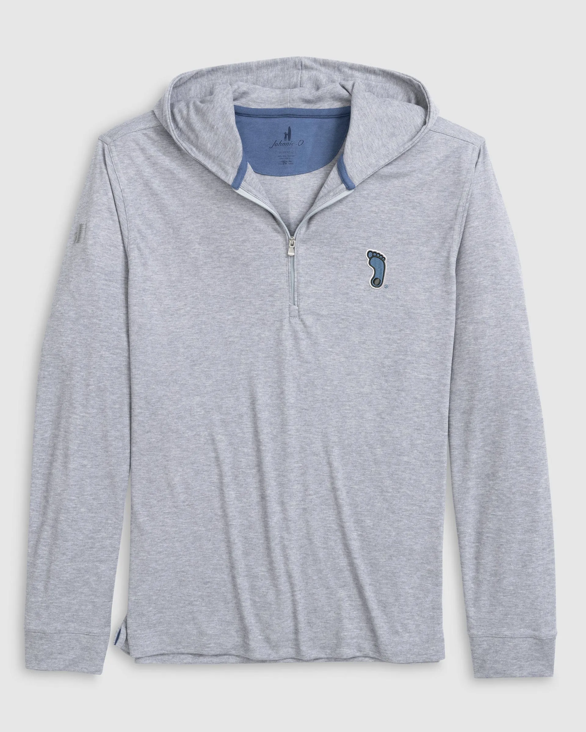 North Carolina Watters Drirelease®Performance Hooded 1/4-Zip - Tar Heel Logo sold by Johnnie-O