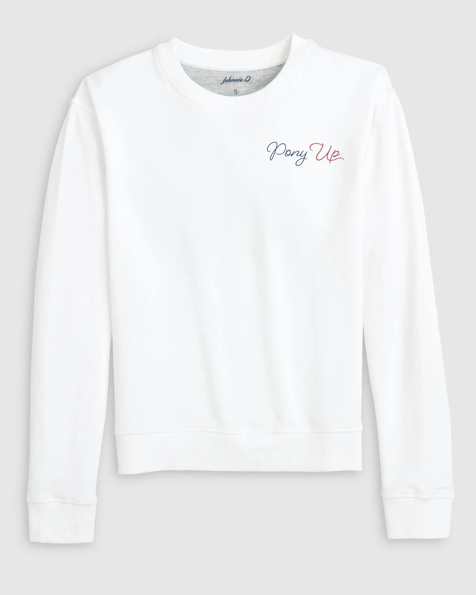 Women's Southern Methodist Penny Crewneck Sweatshirt - Script Logo sold by Johnnie-O