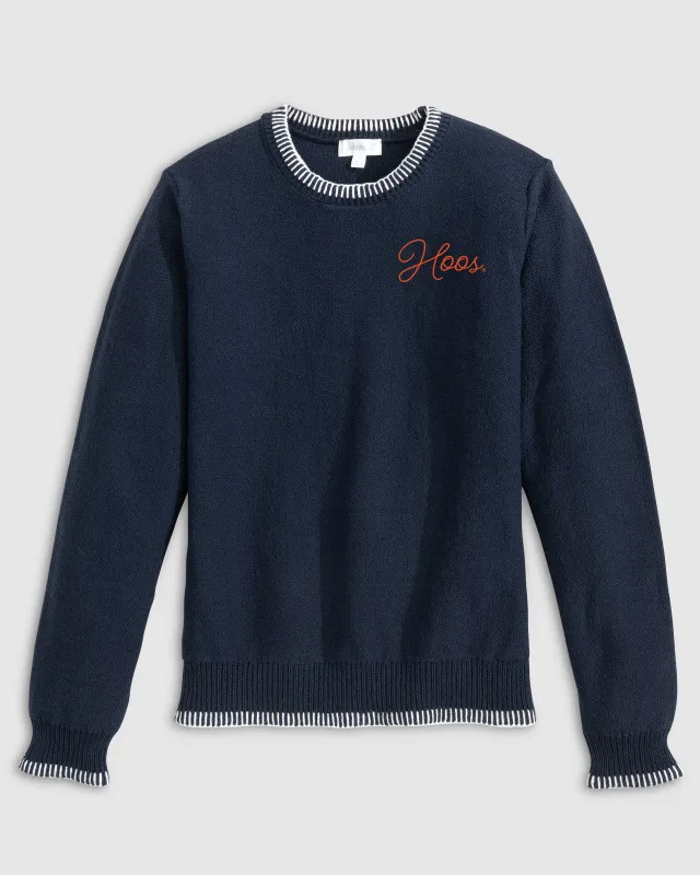 Women's Virginia Blanche Cotton Blend Crewneck Sweater - Script Logo sold by Johnnie-O