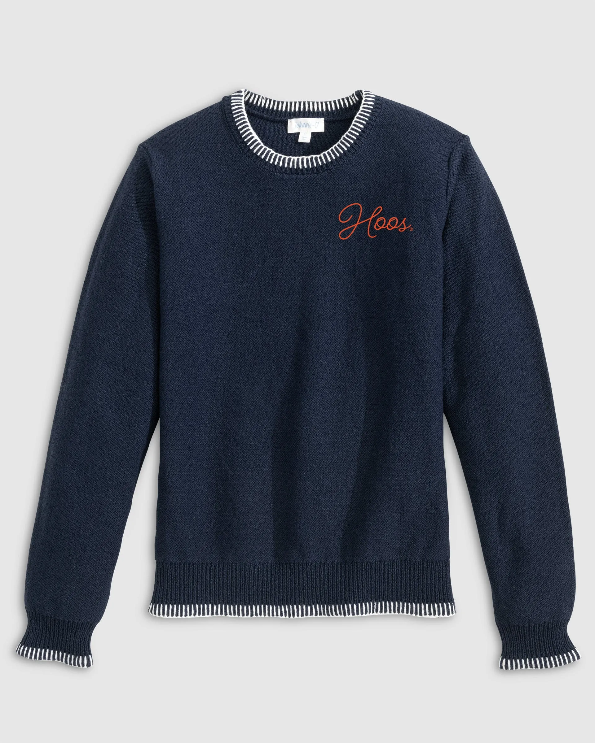 Women's Virginia Blanche Cotton Blend Crewneck Sweater - Script Logo sold by Johnnie-O