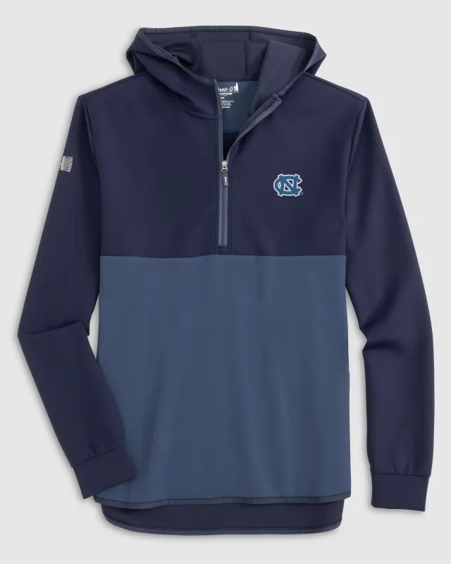 North Carolina Iversons Performance Hooded 1/4-Zip sold by Johnnie-O