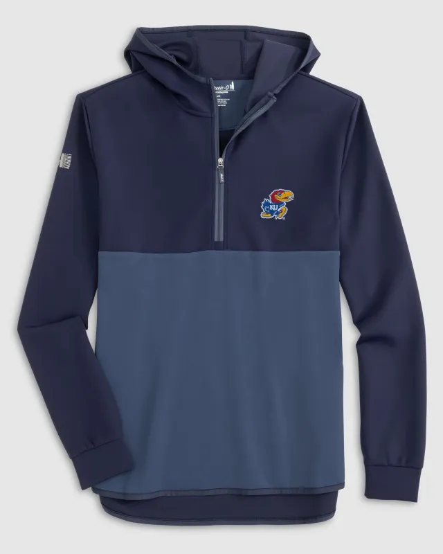 Kansas Iversons Performance Hooded 1/4-Zip sold by Johnnie-O