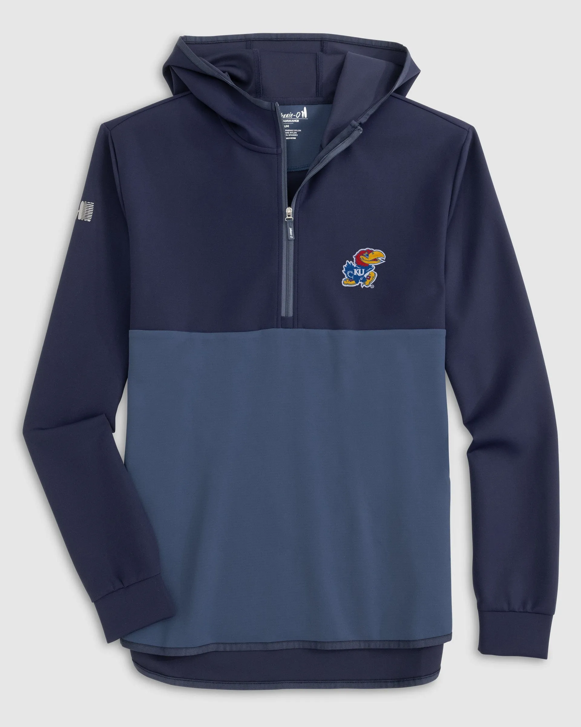 Kansas Iversons Performance Hooded 1/4-Zip sold by Johnnie-O