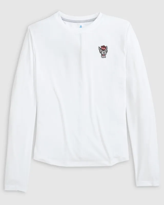 Women's NC State Course Performance Long Sleeve T-Shirt - Wolf Head Logo sold by Johnnie-O