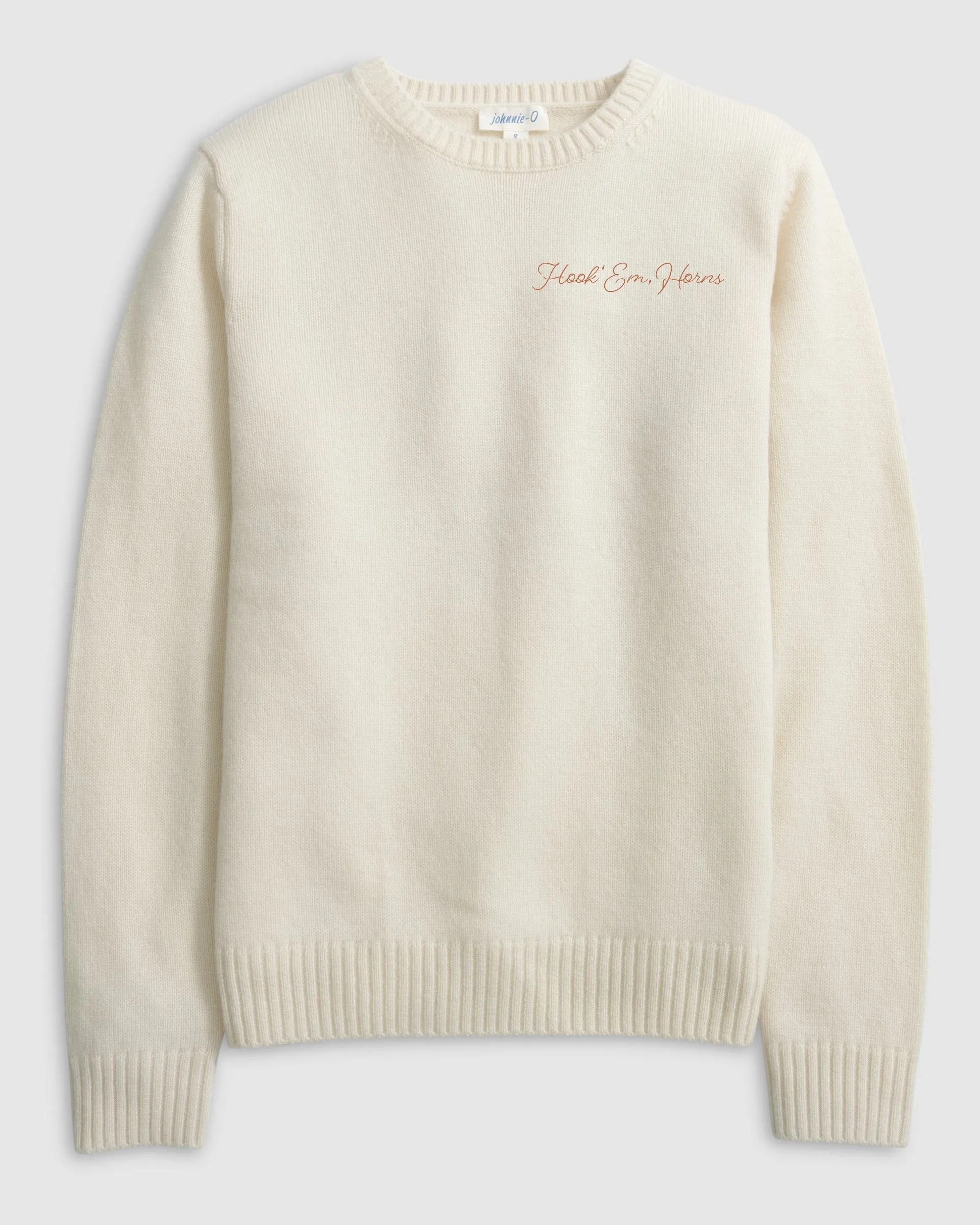 Women's Texas Everyday Cashmere Blend Crewneck Sweater - Script Logo sold by Johnnie-O product image thumbnail 3
