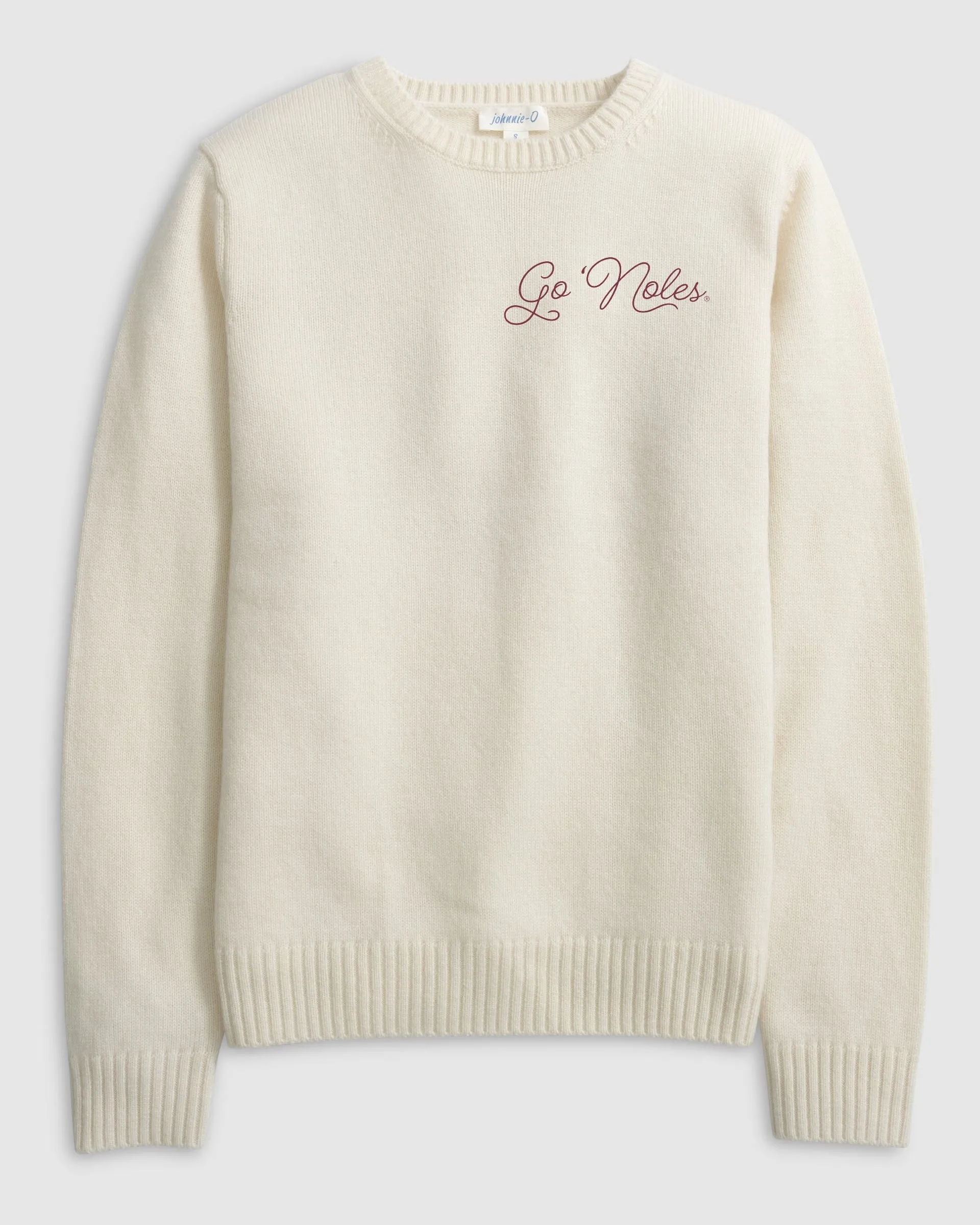 Women's Florida State Everyday Cashmere Blend Crewneck Sweater - Script Logo sold by Johnnie-O product image thumbnail 3