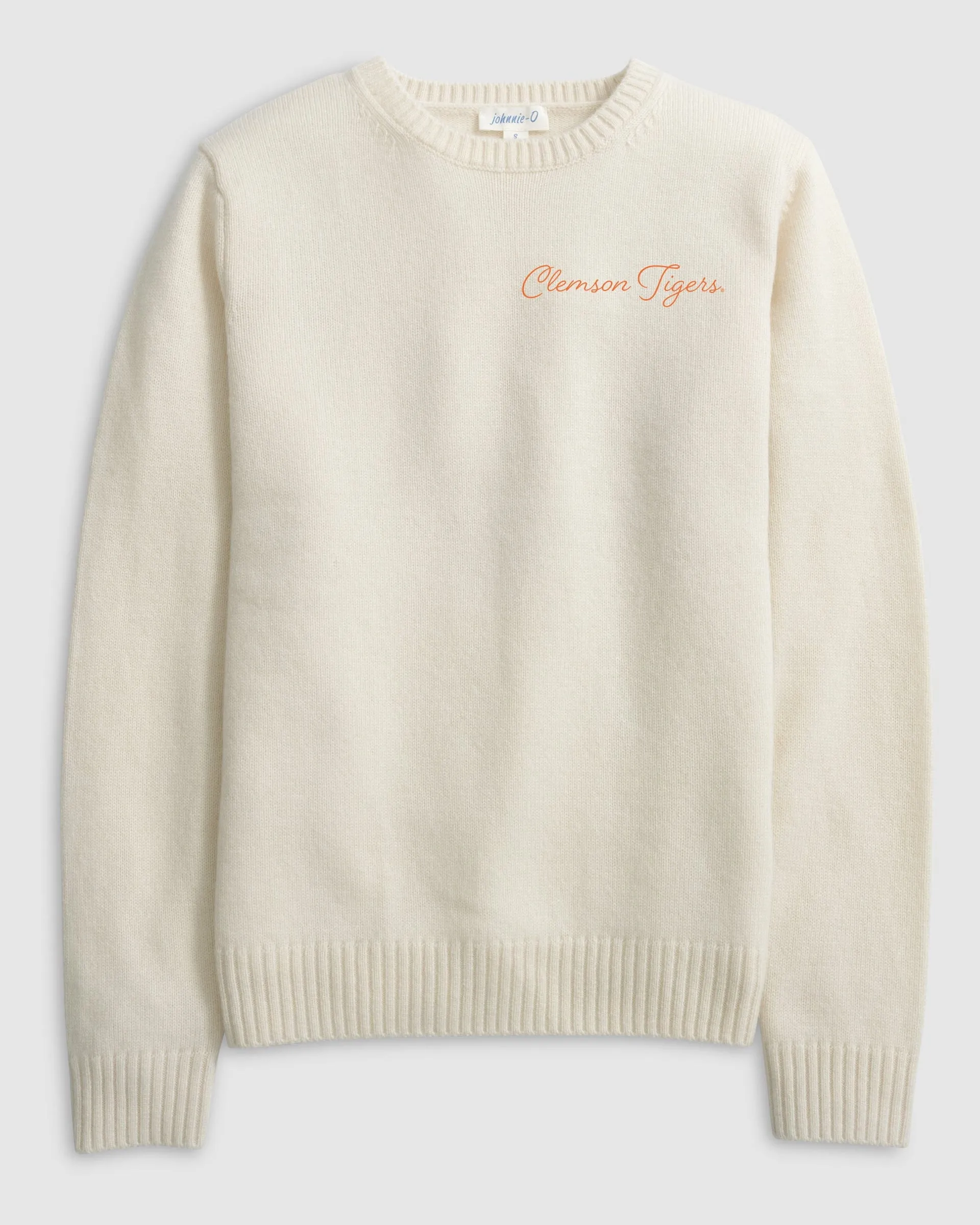 Women's Clemson Everyday Cashmere Blend Crewneck Sweater - Script Logo sold by Johnnie-O product image thumbnail 3