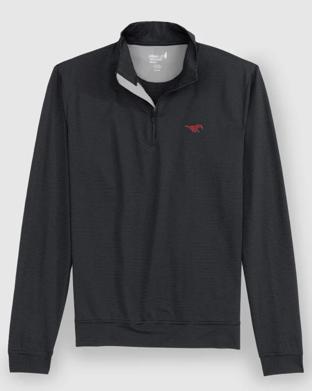 Southern Methodist Jamie Jacquard Stretch 1/4-Zip Pullover sold by Johnnie-O