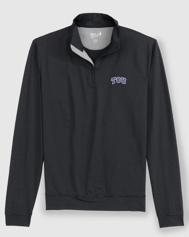 Texas Christian Jamie Jacquard Stretch 1/4-Zip Pullover sold by Johnnie-O