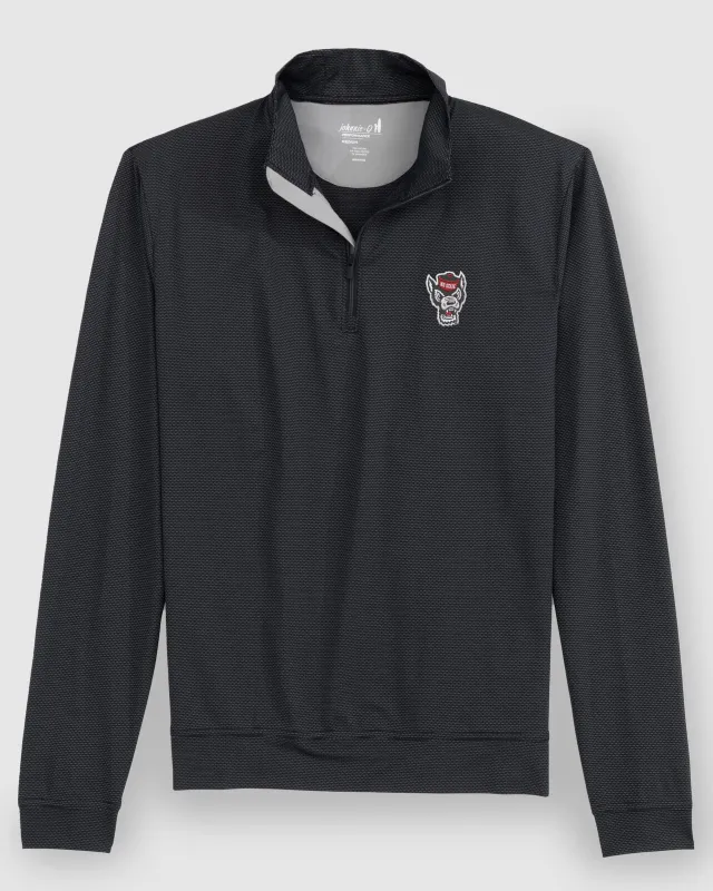 NC State Jamie Jacquard Stretch 1/4-Zip Pullover - Wolf Head Logo sold by Johnnie-O
