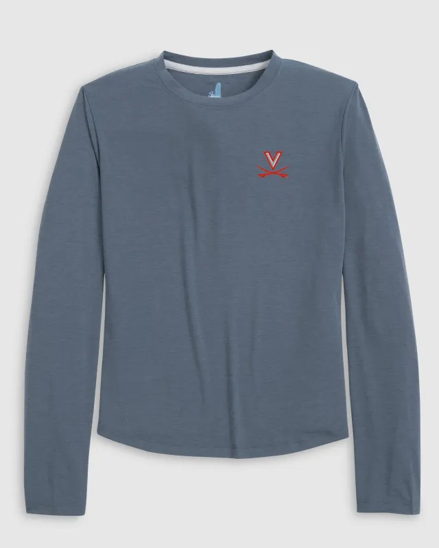 Women's Virginia Course Performance Long Sleeve T-Shirt sold by Johnnie-O