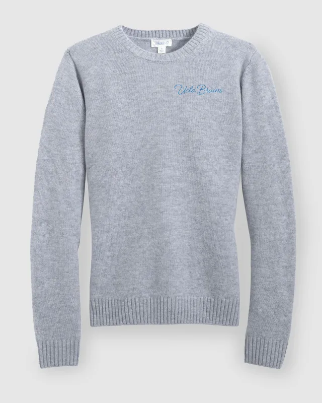 Women's UCLA Everyday Cashmere Blend Crewneck Sweater - Script Logo sold by Johnnie-O