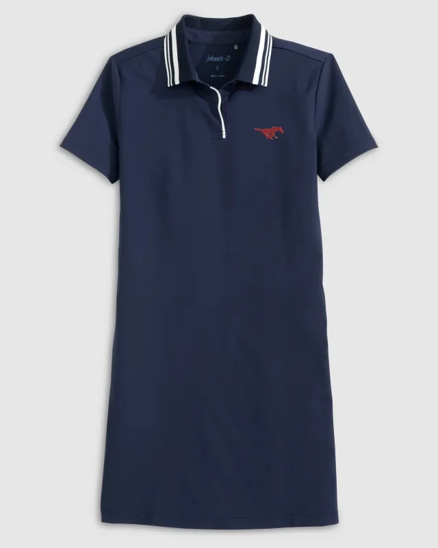 Women's Southern Methodist Tessa Performance Golf Dress sold by Johnnie-O