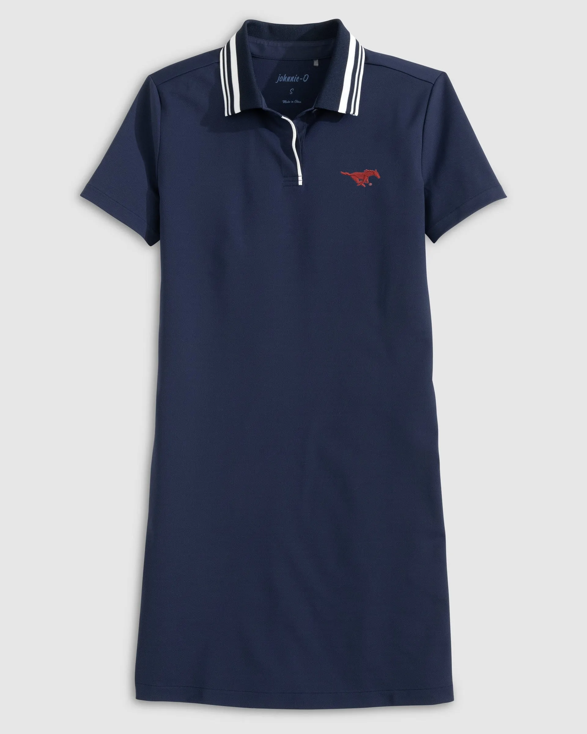 Women's Southern Methodist Tessa Performance Golf Dress sold by Johnnie-O