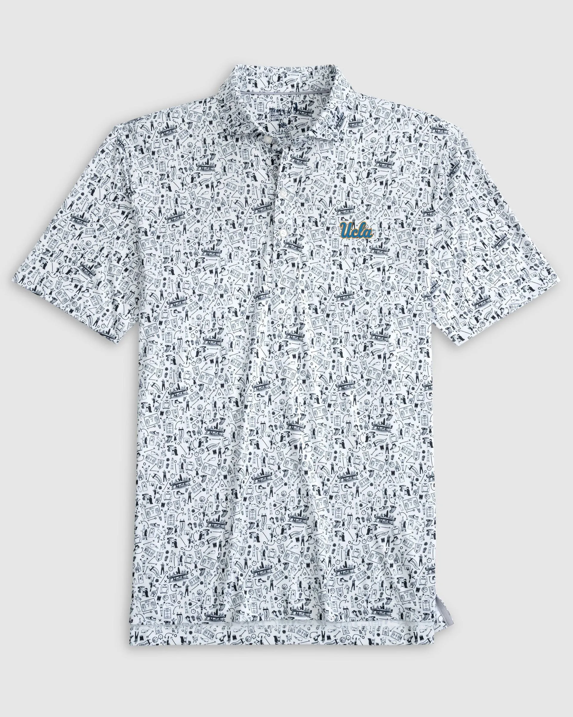 UCLA Hoop There It Is Printed Performance Jersey Polo sold by Johnnie-O product image thumbnail 3