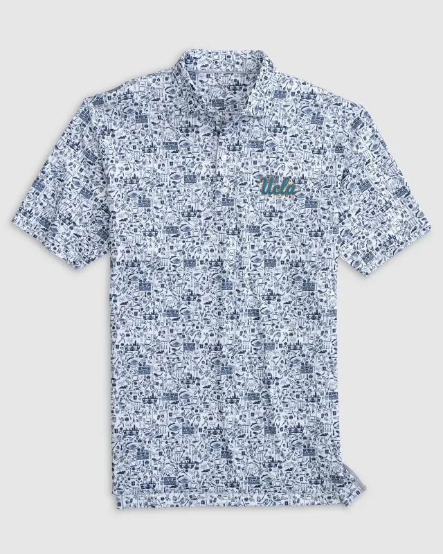 UCLA Tailgater Printed Jersey Performance Polo made by Johnnie-O