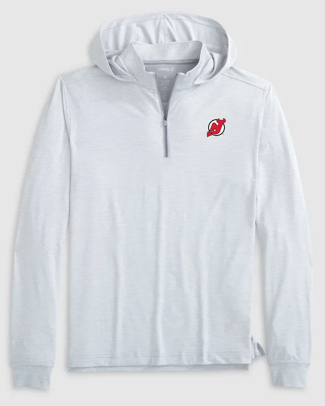 New Jersey Devils Hybrid Performance 1/4 Zip Hoodie sold by Johnnie-O