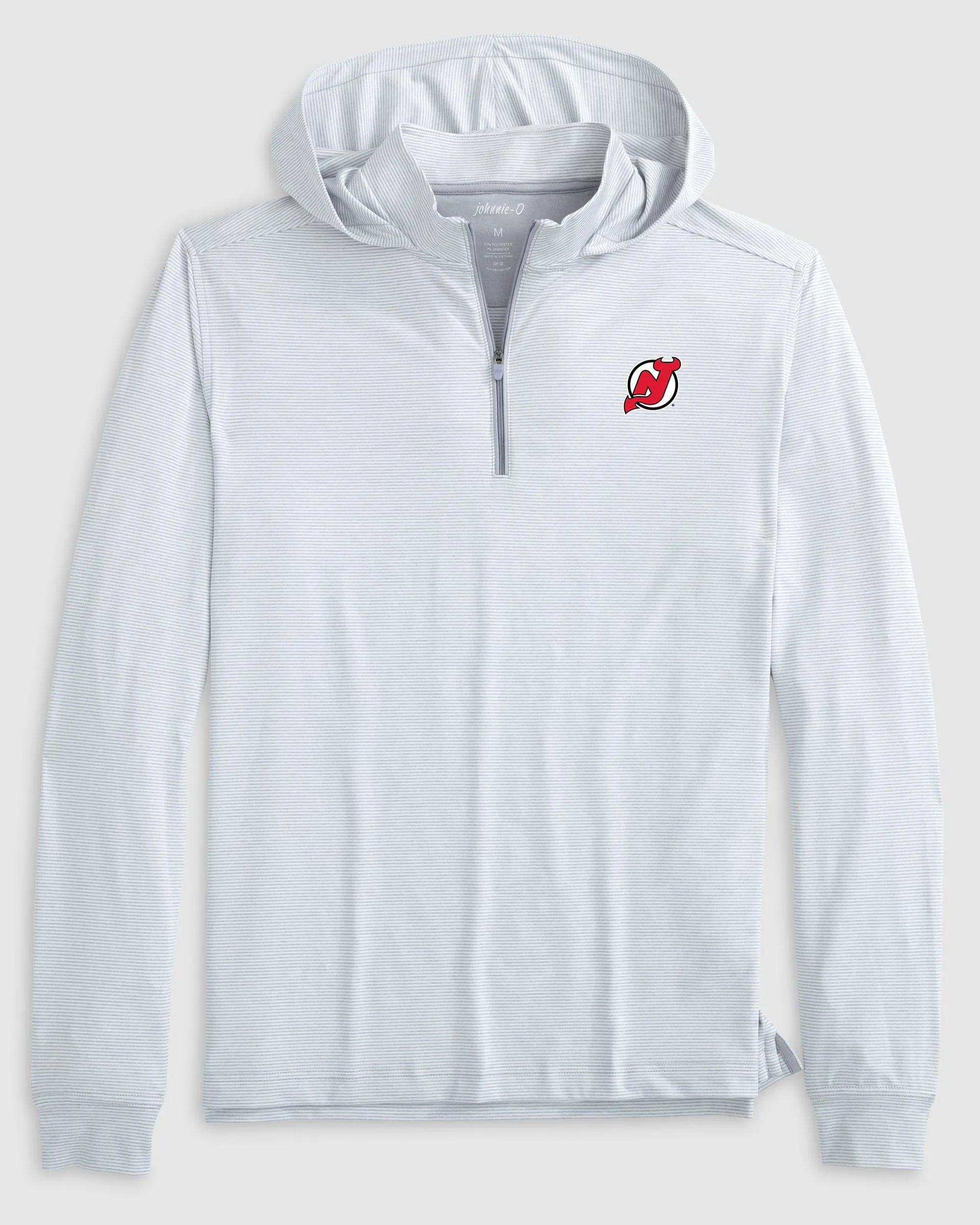 New Jersey Devils Hybrid Performance 1/4 Zip Hoodie sold by Johnnie-O