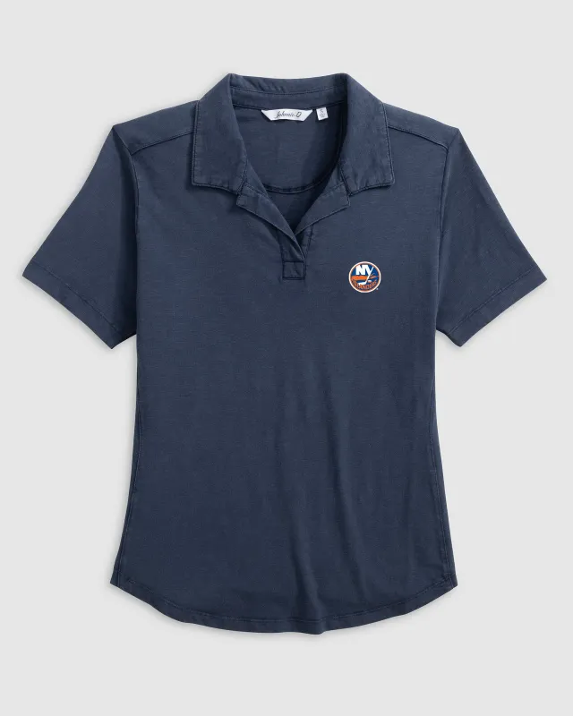 Women's New York Islanders Coastal Wash Polo sold by Johnnie-O