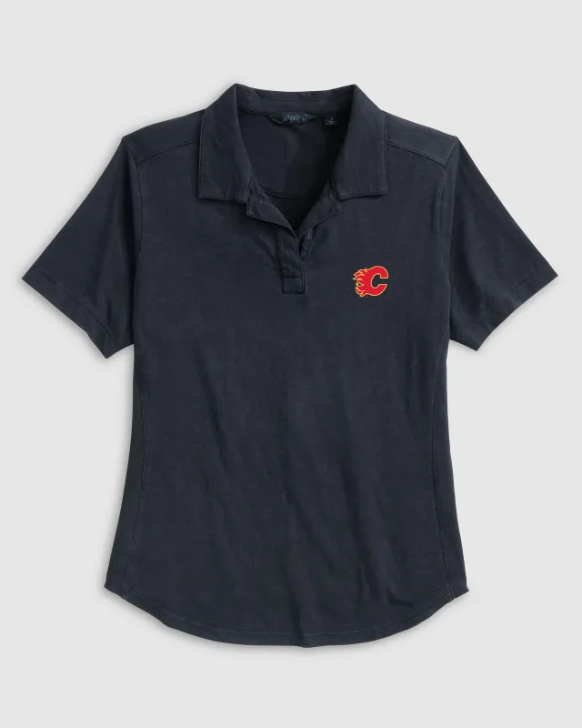 Women's Calgary Flames Coastal Wash Polo sold by Johnnie-O
