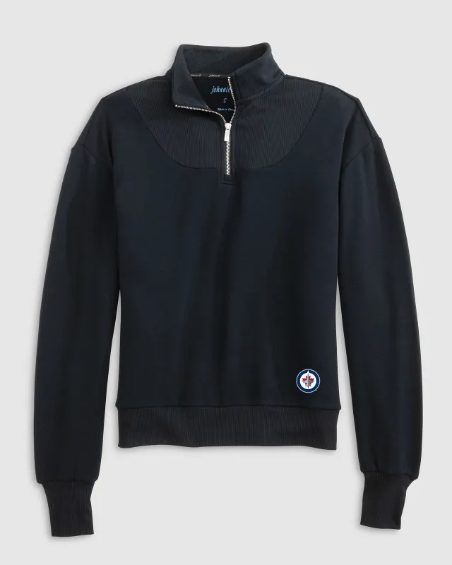 Women's Winnipeg Jets Naomi Rib Knit 1/4 Zip made by Johnnie-O