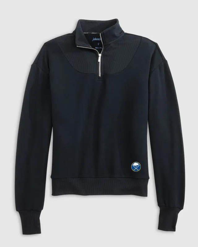 Women's Buffalo Sabres Naomi Rib Knit 1/4 Zip made by Johnnie-O
