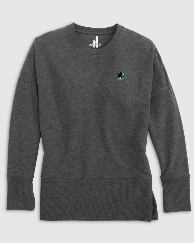 Women's San Jose Sharks Brittany Crewneck Sweatshirt sold by Johnnie-O