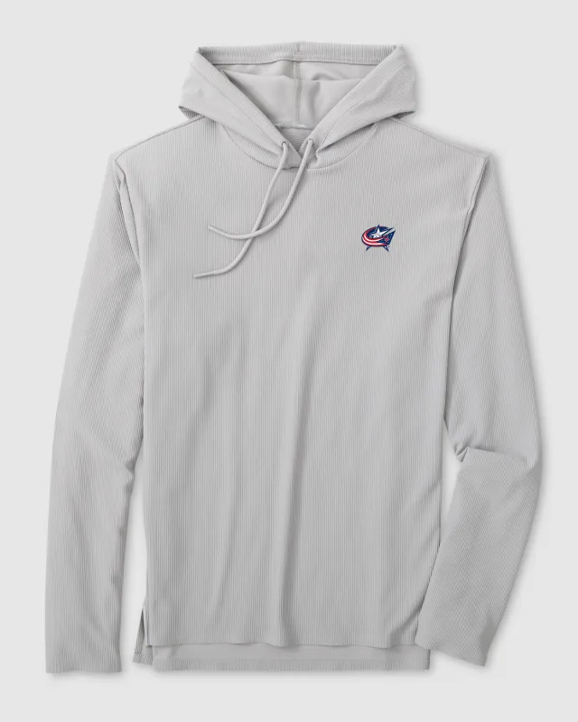 Columbus Blue Jackets Hoppin Performance Hoodie sold by Johnnie-O