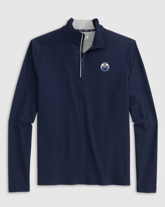 Edmonton Oilers Hoppin Performance 1/4 Zip sold by Johnnie-O