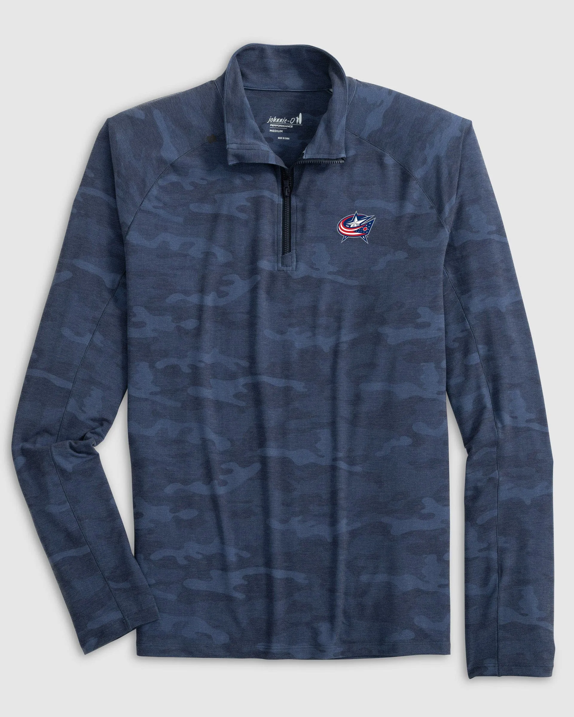 Columbus Blue Jackets Patton Performance Camo 1/4 Zip sold by Johnnie-O