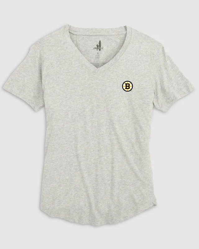 Women's Boston Bruins Merediths V-Neck T-Shirt sold by Johnnie-O