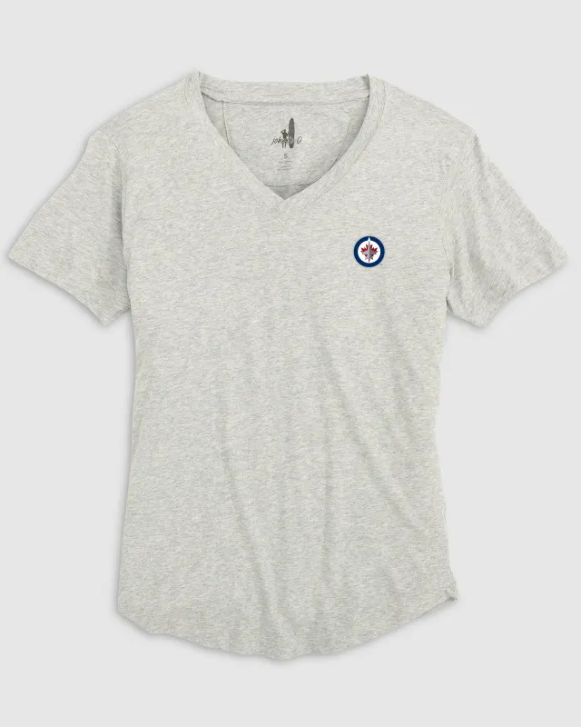 Women's Winnipeg Jets Merediths V-Neck T-Shirt sold by Johnnie-O