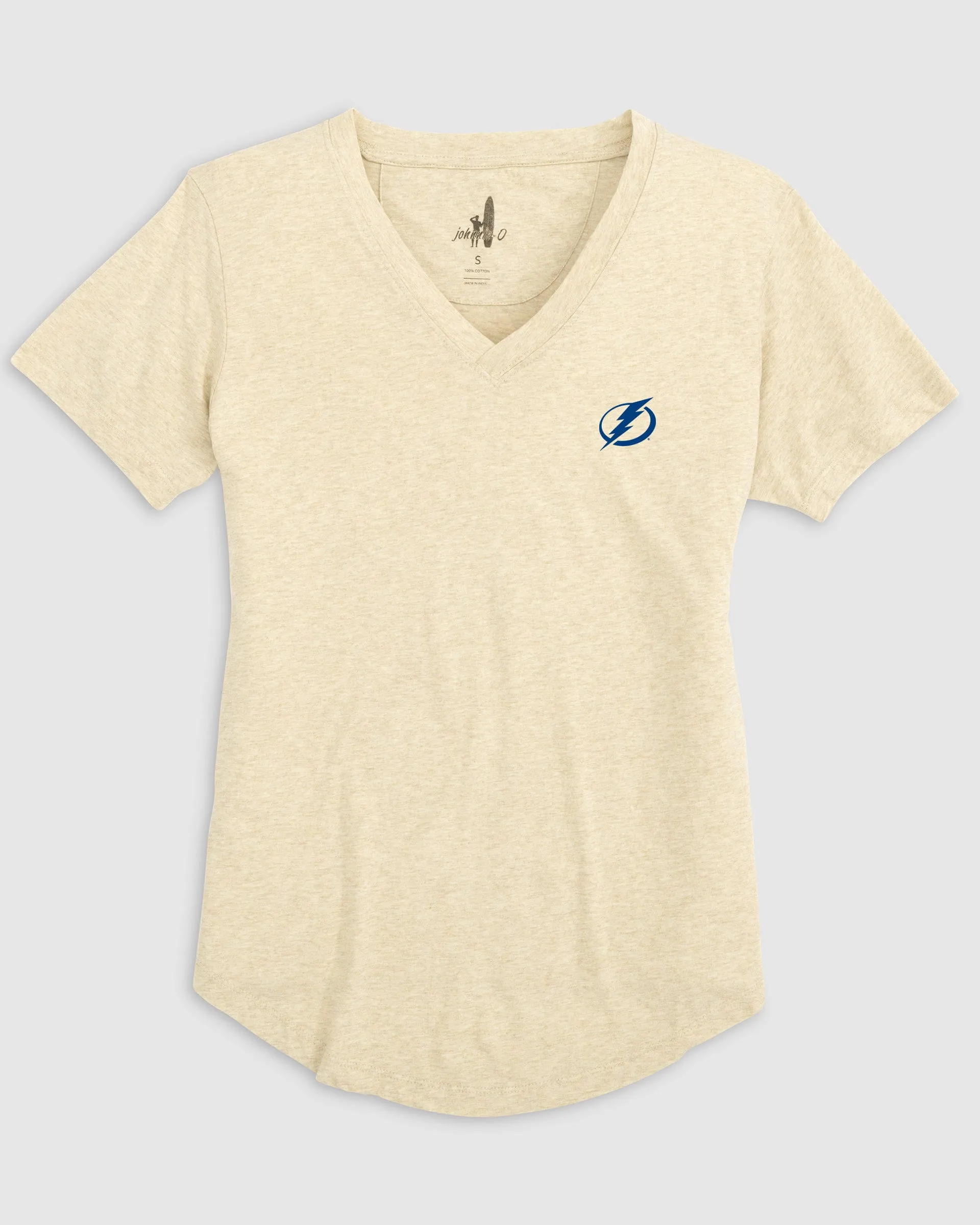 Women's Tampa Bay Lightning Merediths V-Neck T-Shirt sold by Johnnie-O