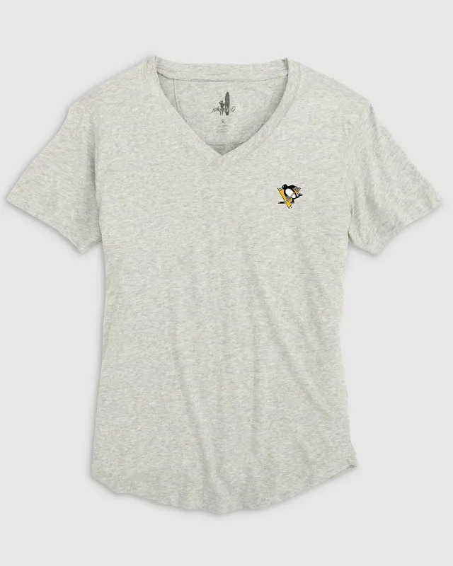 Women's Pittsburgh Penguins Merediths V-Neck T-Shirt sold by Johnnie-O