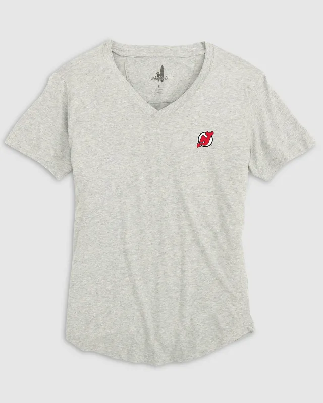 Women's New Jersey Devils Merediths V-Neck T-Shirt sold by Johnnie-O
