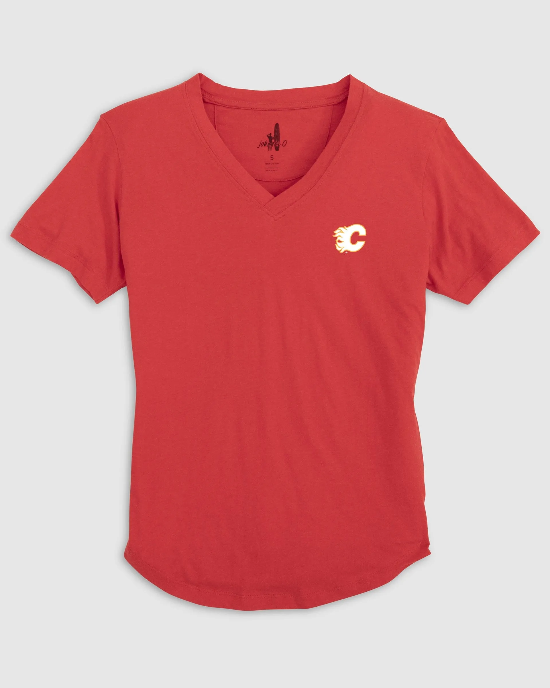 Women's Calgary Flames Merediths V-Neck T-Shirt sold by Johnnie-O product image thumbnail 3