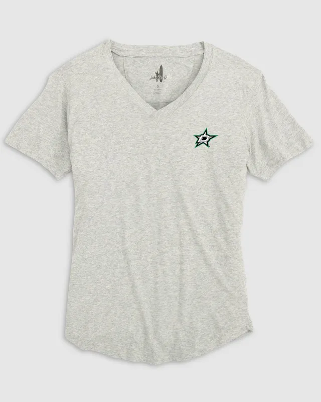Women's Dallas Stars Merediths V-Neck T-Shirt sold by Johnnie-O